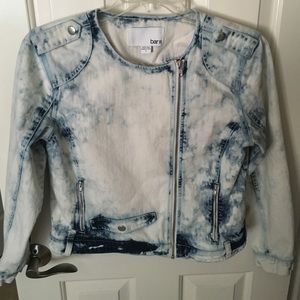 Bar III moto jean jacket